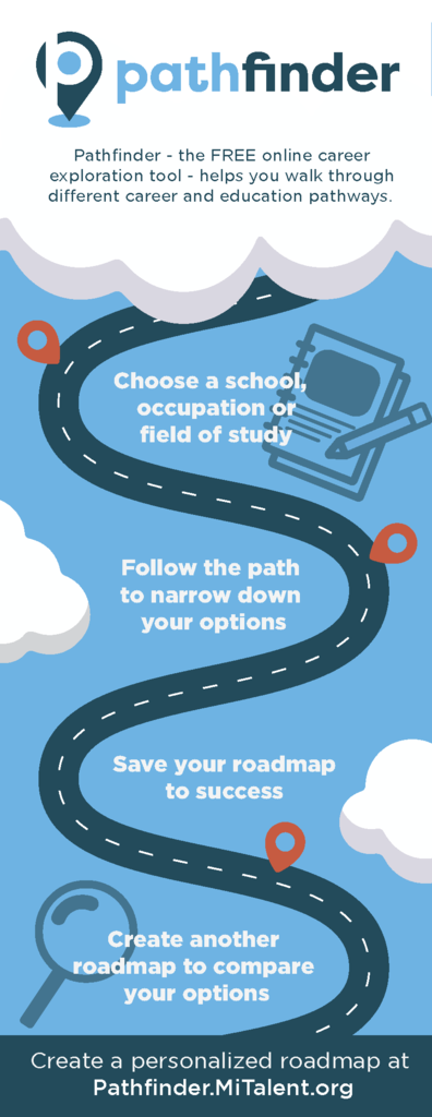 Create a personalized roadmap at Pathfinder.MiTalent.org